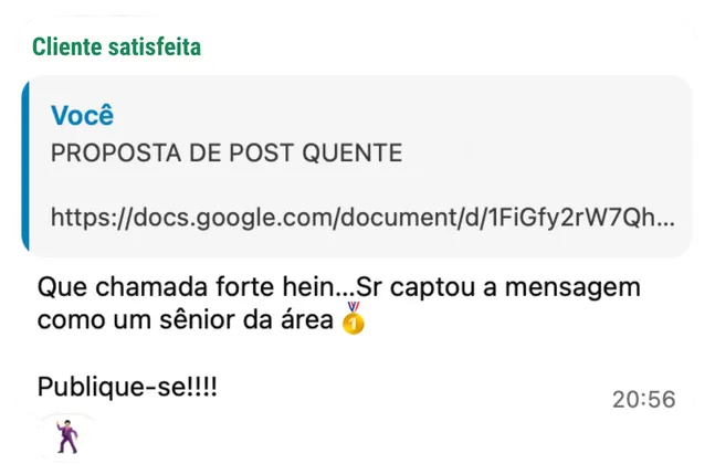 Depoimento de cliente da Core